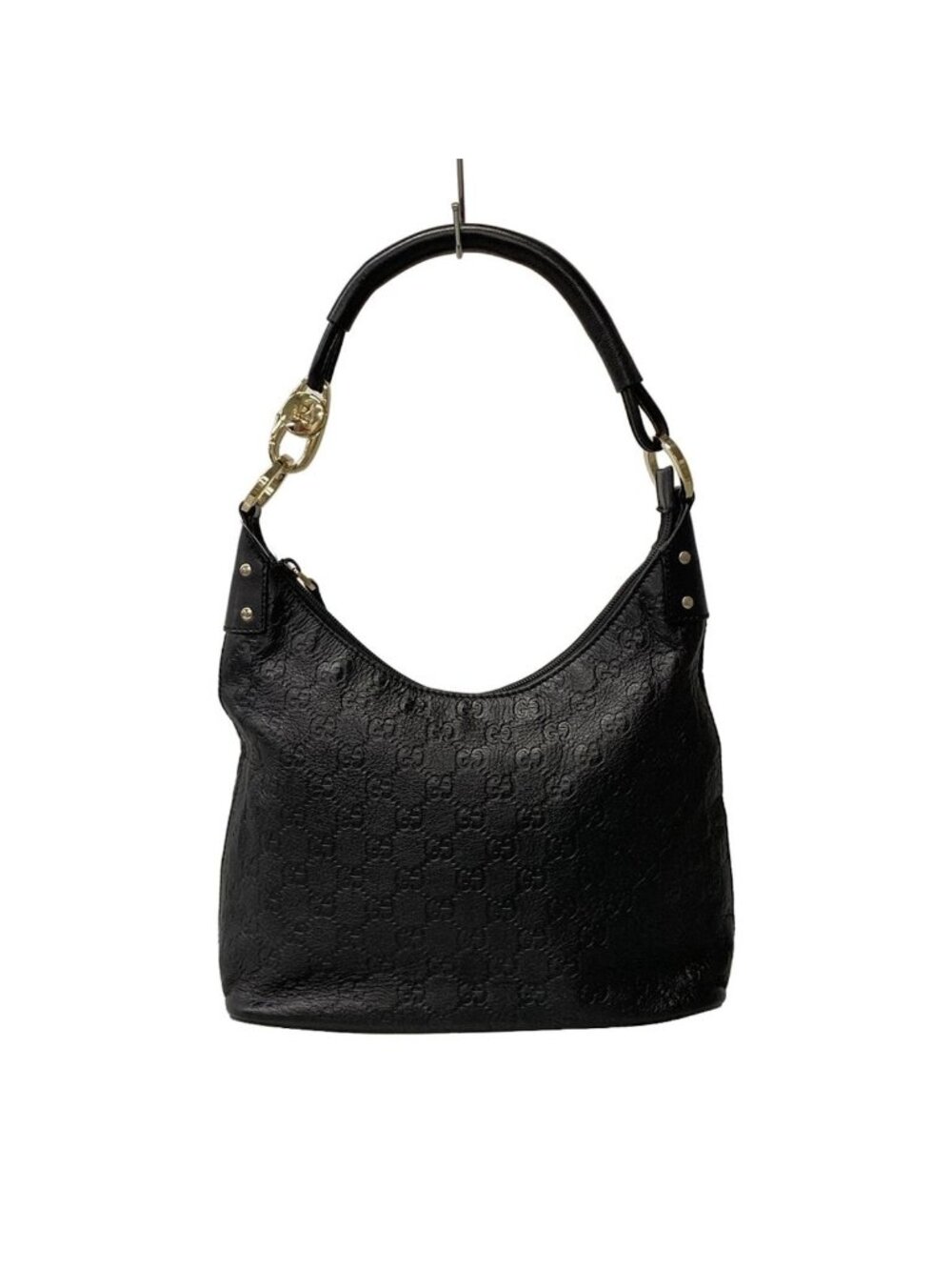 Gucci Shoulder Bag Guccissima Line Black Leather